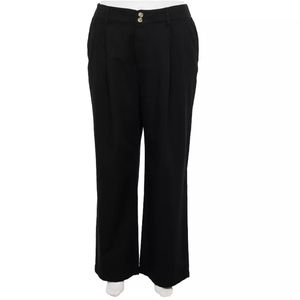 LC Lauren Conrad high-rise pleated front wide leg pants